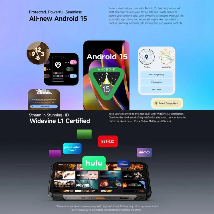 Ulefone Armor 34 Pro+ Projecteur, 16 Go+512 Go, Vision Nocturne, Téléphone Robuste IP68/IP69K, Android 15 de 6,95 pouces MediaTek Dimensity 7400X Octa Core, Réseau : 5G, NFC, OTG, Armor 34 Pro+