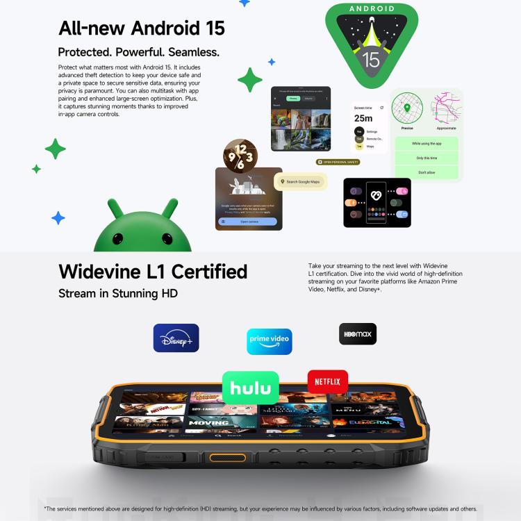 Ulefone RugKing 4 Pro, 8 Go+256 Go, Téléphone Robuste IP68/IP69K, Écran 6,56 pouces Android 15 Unisoc T7250 Octa Core, Réseau : 4G, NFC, OTG, RugKing 4 Pro, RugKing 4 Pro, 8 Go+256 Go