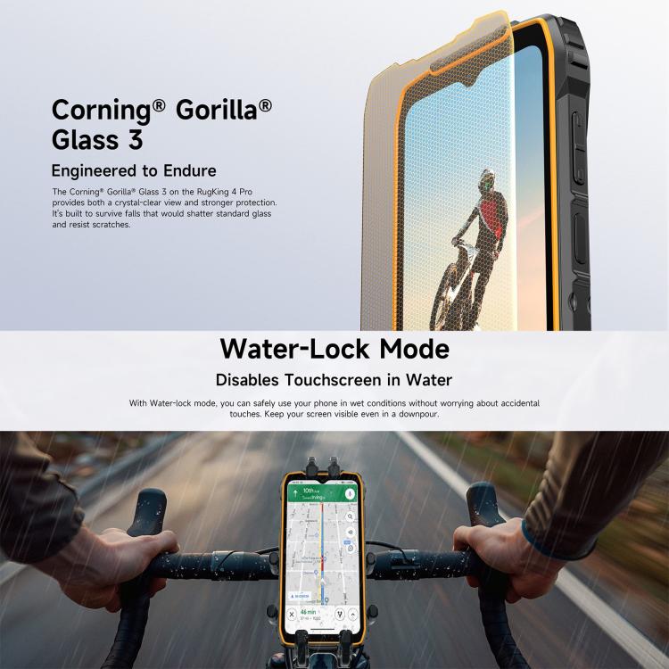 Ulefone RugKing 4 Pro, 8 Go+256 Go, Téléphone Robuste IP68/IP69K, Écran 6,56 pouces Android 15 Unisoc T7250 Octa Core, Réseau : 4G, NFC, OTG, RugKing 4 Pro, RugKing 4 Pro, 8 Go+256 Go