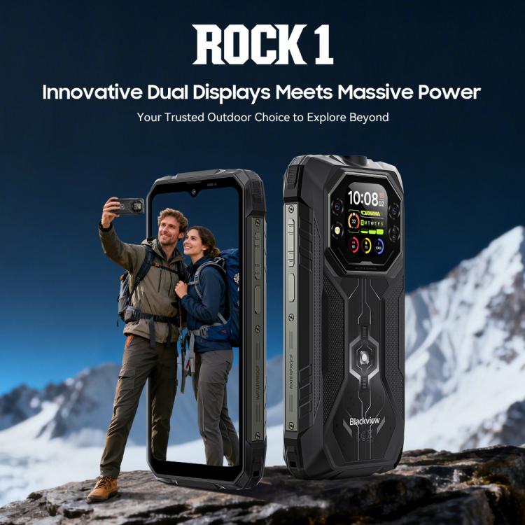 Téléphone robuste Blackview ROCK 1, 8 Go+256 Go, Android 16 de 6,56 pouces, MT6769V/CB Helio G81 Octa Core, Réseau : 4G, OTG, NFC, ROCK 1 8 Go+256 Go