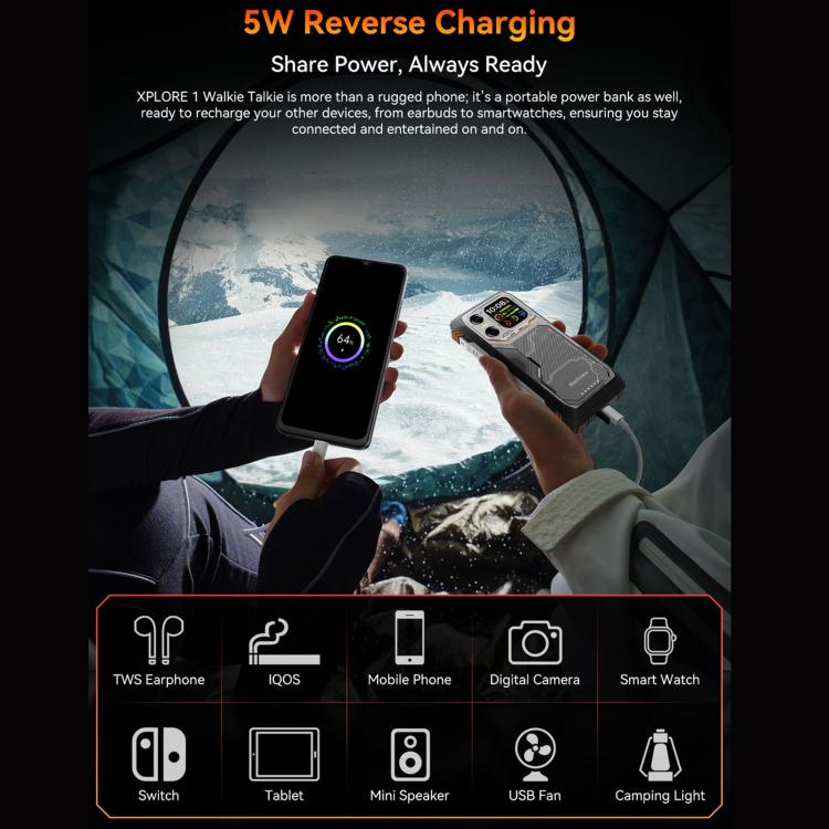 Blackview XPLORE 1 Téléphone robuste avec talkie-walkie, 12 Go+256 Go, 6,78 pouces Android 15 Dimensity 7050 MT8791V/HZA Octa Core, Réseau : 5G, OTG, NFC, XPLORE 1 Talkie-walkie 12 Go+256 Go