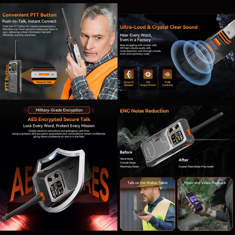 Blackview XPLORE 1 Téléphone robuste avec talkie-walkie, 12 Go+256 Go, 6,78 pouces Android 15 Dimensity 7050 MT8791V/HZA Octa Core, Réseau : 5G, OTG, NFC, XPLORE 1 Talkie-walkie 12 Go+256 Go