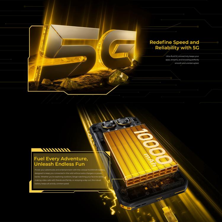 Smartphone robuste Oukitel WP60, 8 Go+256 Go, vision nocturne, appareil photo 108 MP, empreinte digitale latérale, Android 15 de 7,2 pouces, processeur Octa Core MediaTek Dimensity 7025, NFC, OTG, Réseau : 5G, 8 Go+256 Go