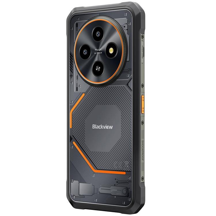 Blackview FORT 2 Téléphone durci, 8Go+256Go, 6,56 pouces Android 15 MediaTek MT6769V/CB Helio G81 Octa Core, Réseau: 4G, OTG, NFC, 8Go+256Go