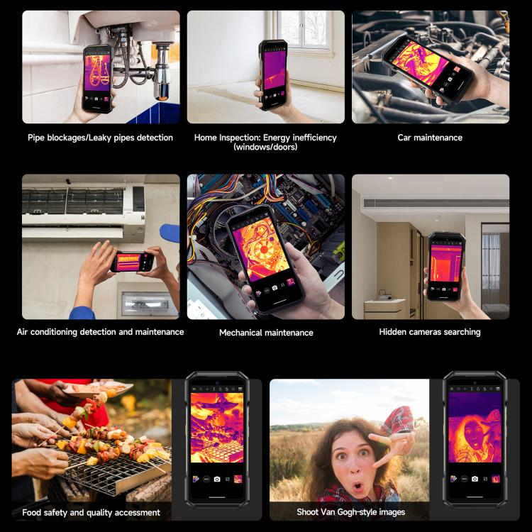 Téléphone robuste Ulefone Armor 27T+, 12 Go+256 Go, imageur thermique, vision nocturne, 10600 mAh, Android 14 MediaTek Helio G99 Octa Core 6,78 pouces, réseau : 4G, NFC, OTG, Armor 27T+