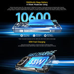 Téléphone robuste Ulefone Armor 27T+, 12 Go+256 Go, imageur thermique, vision nocturne, 10600 mAh, Android 14 MediaTek Helio G99 Octa Core 6,78 pouces, réseau : 4G, NFC, OTG, Armor 27T+
