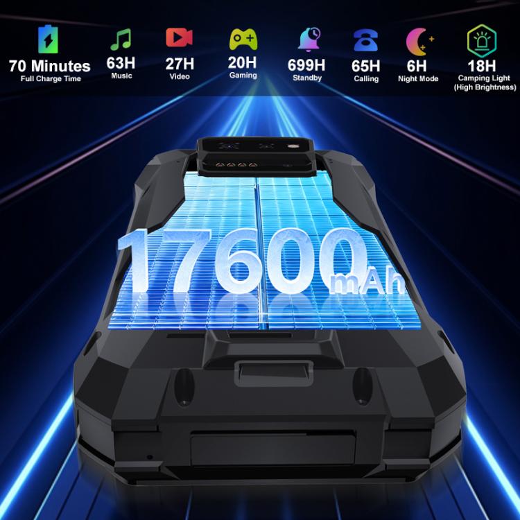 Unihertz 8849Tank X Projector Rugged Phone, 16GB+512GB, empreinte digitale latérale, vision nocturne, écran 6,78 pouces, Android 15 MediaTek Dimensity 8200 Octa Core, Réseau : 5G, NFC, Tank X 16GB+512GB