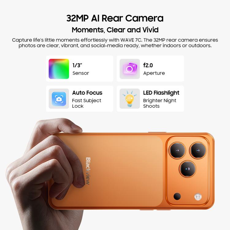 Blackview WAVE 7C, 4 Go + 64 Go, 6,56 pouces Android 16 Unisoc UMS312 Tiger T310 Quad Core, Réseau : 4G, OTG, 4 Go + 64 Go