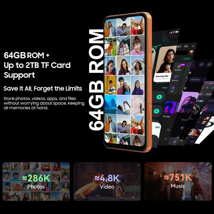 Blackview WAVE 7C, 4 Go + 64 Go, 6,56 pouces Android 16 Unisoc UMS312 Tiger T310 Quad Core, Réseau : 4G, OTG, 4 Go + 64 Go