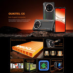 Téléphone robuste Oukitel G6, 4 Go+128 Go, identification par empreinte digitale, batterie 10600 mAh, Android 16.0 Unisoc T615 Octa Core de 6,52 pouces, NFC, OTG, Réseau : 4G, 4 Go+128 Go