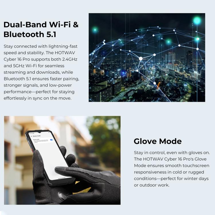 HOTWAV Cyper 16 Pro Rugged Phone, 8GB+512GB, 6.6 inch Android 15 MediaTek MT6789H Helio G100 Octa, Network: 5G, OTG, NFC