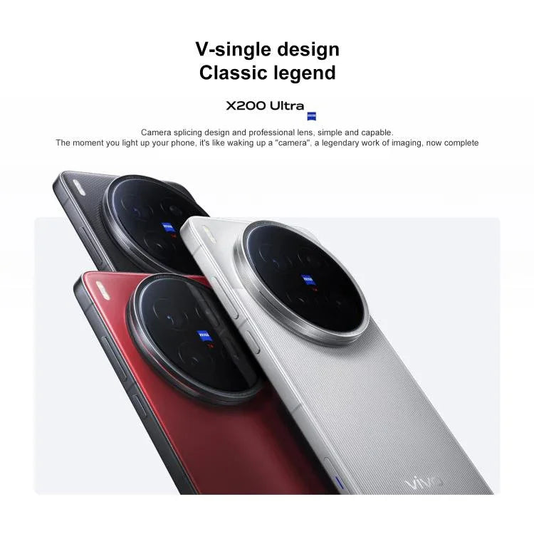 vivo X200 Ultra, 12 Go + 256 Go, reconnaissance faciale / lecteur d'empreintes digitales ultrasonique 3D, écran 6,82 pouces, OriginOS 5 / Android 15, processeur Snapdragon 8 Elite Octa-Core, OTG, NFC, réseau 5G, compatible avec Google Play, 12 Go + 256 Go