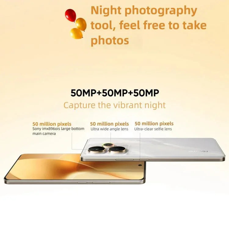 Realme 15 Pro, 12 Go + 256 Go, écran 6,8 pouces Realme UI 6.0 Android 15 Snapdragon 7 Gen Octa Core, NFC, Réseau : 5G, 12 Go + 256 Go