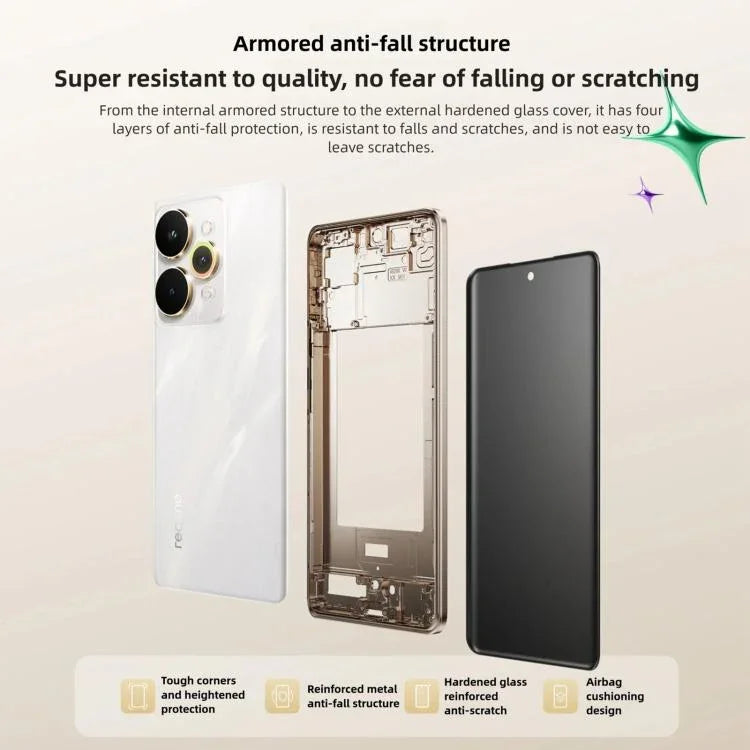 Realme 15 Pro, 16Go+512Go, 6,8 pouces Realme UI 6.0 Android 15 Snapdragon 7 Gen 4 Octa Core, NFC, Réseau: 5G, 16Go+512Go