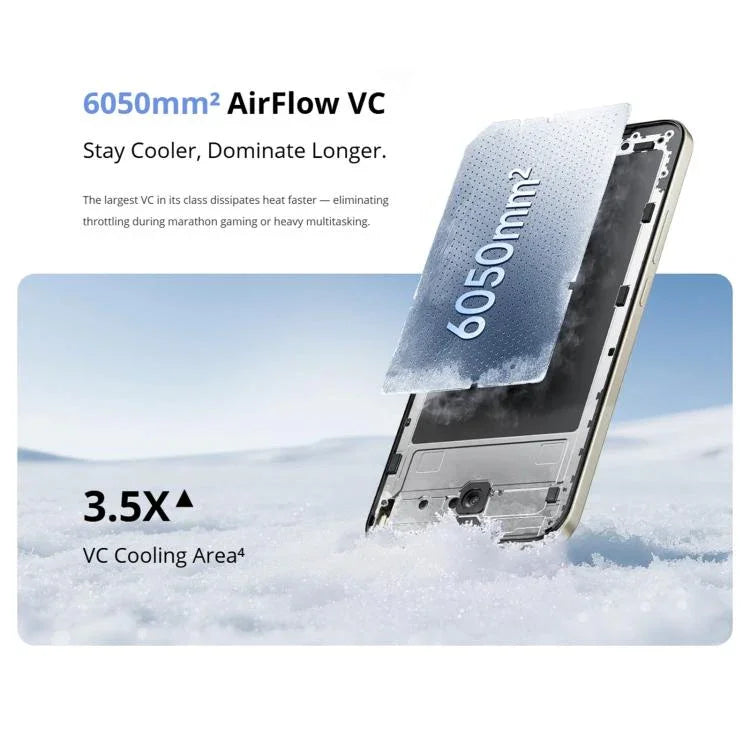 Realme 15T, 12 Go + 512 Go, identification d'empreintes digitales sous l'écran, 6,57 pouces Realme UI 6.0 Android 15 MediaTek Dimensity 6400 Max Octa Core, NFC, réseau : 5G, 12 Go + 512 Go