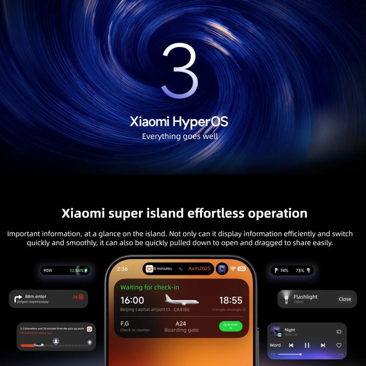 Xiaomi 17, 12 Go + 512 Go, empreinte digitale ultrasonique 3D, 6,3 pouces Xiaomi HyperOS 3 Snapdragon 8 Elite Gen 5 Octa Core, NFC, Réseau : 5G, 12 Go + 512 Go