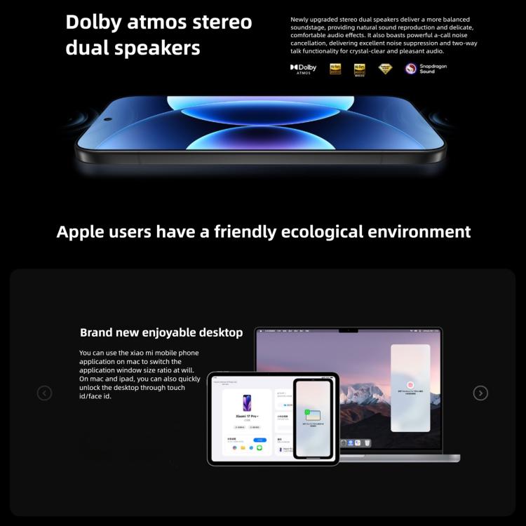Xiaomi 17 Pro, 16 Go+1 To, Empreinte Digitale Ultrasonique 3D, Xiaomi HyperOS 3 de 6,3 pouces, Snapdragon 8 Elite Gen 5 Octa Core, NFC, Réseau: 5G, 16 Go+1 To