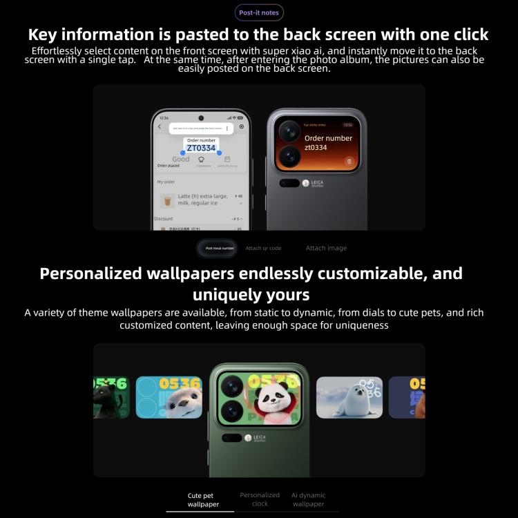 Xiaomi 17 Pro Max, 16 Go+1 To, Empreinte Digitale Ultrasonique 3D, 6,9 pouces + 2,9 pouces Xiaomi HyperOS 3 Snapdragon 8 Elite Gen 5 Octa Core, NFC, Réseau : 5G, 16 Go+1 To