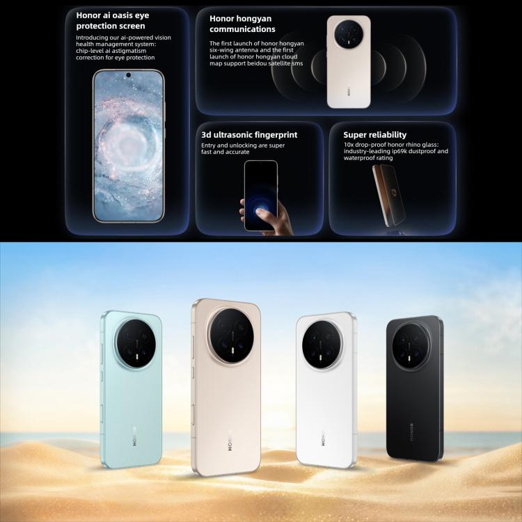 Honor Magic8, 12 Go + 512 Go, empreinte digitale sous l'écran, 6,58 pouces MagicOS 10.0 / Android 16 Snapdragon 8 Elite Gen 5e Octa Core, réseau : 5G, NFC, OTG, 12 Go + 512 Go