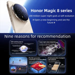 Honor Magic8, 16Go+512Go, Empreinte digitale sous l'écran, 6,58 pouces MagicOS 10.0 / Android 16 Snapdragon 8 Elite Gen 5e Octa Core, Réseau : 5G, NFC, OTG, 16Go+512Go