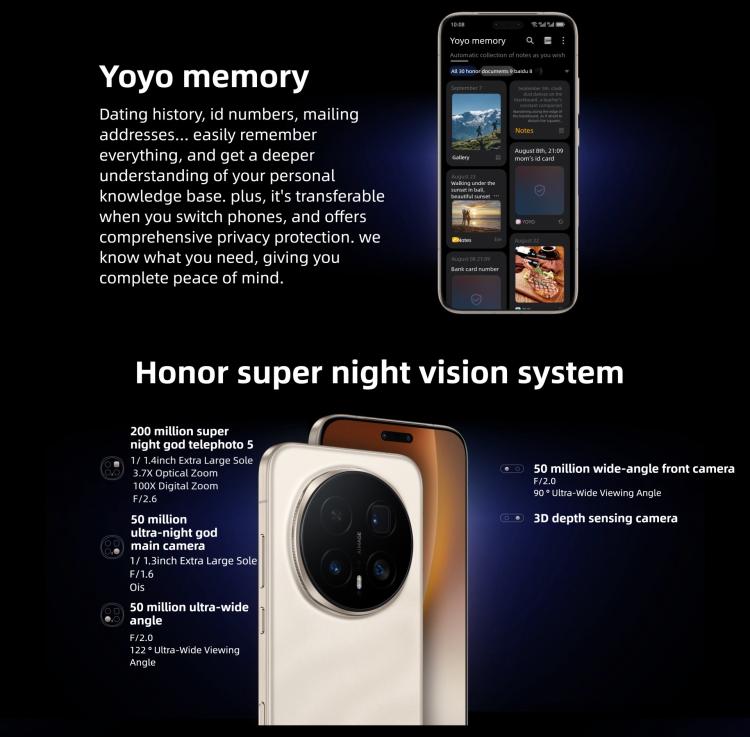 Honor Magic8 Pro, 12GB+256GB, Empreinte digitale sous l'écran, 6,71 pouces MagicOS 10.0 / Android 16 Snapdragon 8 Elite Gen 5 Octa Core, Réseau: 5G, NFC, OTG, 12GB+256GB