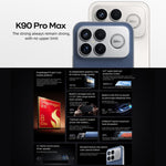 Xiaomi Redmi K90 Pro Max, 16 Go+1 To, 6,9 pouces Xiaomi HyperOS 3 Snapdragon 8 Elite Gen 5 Octa Core, NFC, Réseau : 5G, 16 Go+1 To