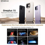OnePlus 15, 16 Go+512 Go, identification d'empreintes digitales à l'écran, 6,78 pouces ColorOS 16.0 Snapdragon 8 Elite Gen 5 Octa Core, NFC, Réseau : 5G, 16 Go+512 Go
