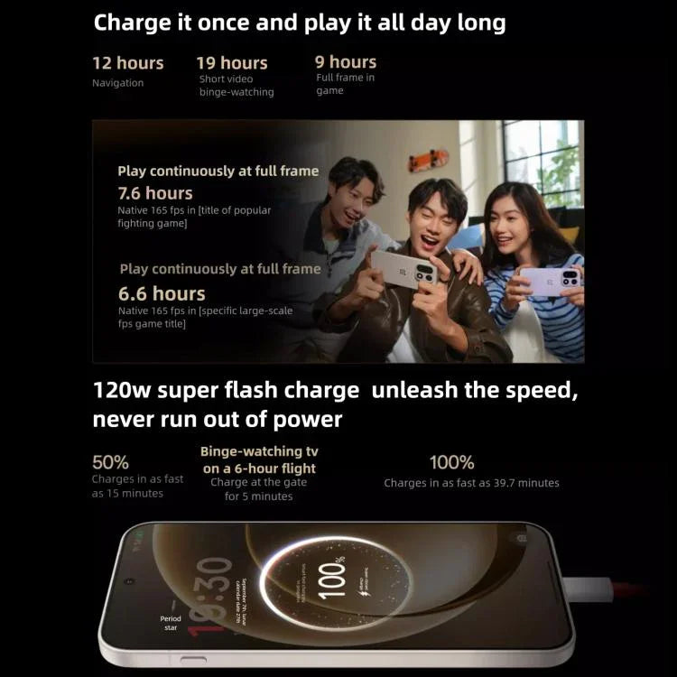 OnePlus 15, 16 Go+512 Go, identification d'empreintes digitales à l'écran, 6,78 pouces ColorOS 16.0 Snapdragon 8 Elite Gen 5 Octa Core, NFC, Réseau : 5G, 16 Go+512 Go