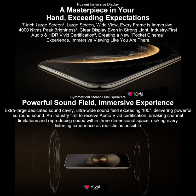 HUAWEI Mate 70 Air, 12 Go+512 Go, identification latérale par empreinte digitale, 7 pouces HarmonyOS 5.1 Kirin 9020B, NFC, OTG, ne prend pas en charge Google Play, 12 Go+512 Go