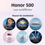 Honor 500, 12 Go+512 Go, empreinte digitale sous l'écran, 6,55 pouces MagicOS 10.0 / Android 16 Snapdragon 8s Gen 4 Octa Core, réseau : 5G, NFC, OTG, Honor 500, 12 Go+512 Go