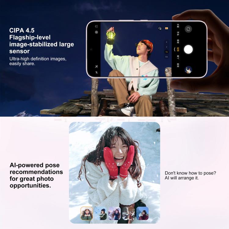 Honor 500, 12 Go+512 Go, empreinte digitale sous l'écran, 6,55 pouces MagicOS 10.0 / Android 16 Snapdragon 8s Gen 4 Octa Core, réseau : 5G, NFC, OTG, Honor 500, 12 Go+512 Go