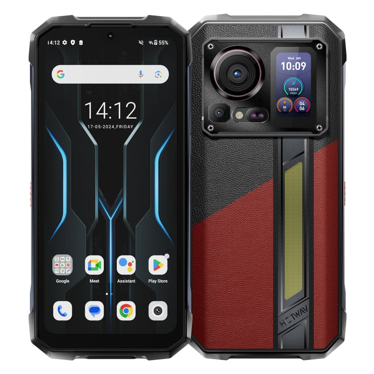 Téléphone robuste HOTWAV Hyper 7 Pro, 16 Go + 256 Go, batterie 10 800 mAh, écran 6,6 pouces, Android 14, processeur MediaTek Dimensity 7050 5G, compatible 5G, OTG et NFC.