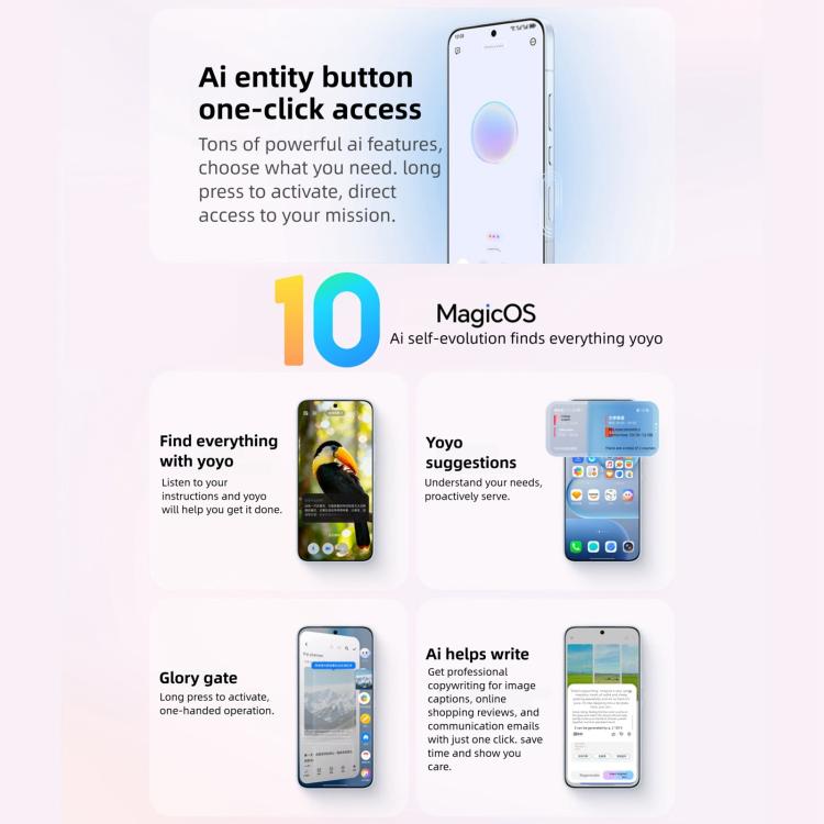 Honor 500 Pro, 16 Go + 1 To, lecteur d'empreintes digitales sous l'écran, 6,55 pouces MagicOS 10.0 / Android 16 Snapdragon 8 Elite Gen 4 Octa Core, réseau : 5G, NFC, OTG, Honor 500 Pro, 16 Go + 1 To
