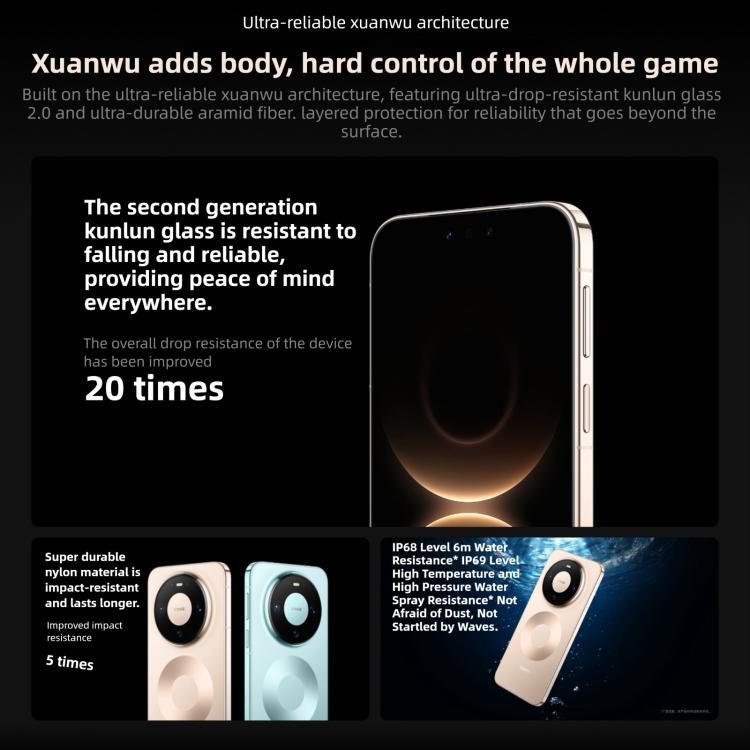 HUAWEI Mate 80 Pro, 12 Go + 512 Go, identification latérale par empreinte digitale, HarmonyOS 6.0 Kirin 9030 de 6,75 pouces, NFC, OTG, ne prend pas en charge Google Play, 12 Go + 512 Go