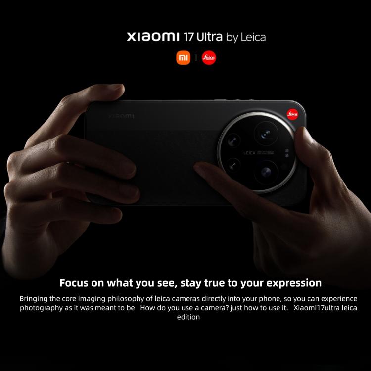 Xiaomi 17 Ultra Par Leica, 16 Go+1 To, Empreinte Digitale Ultrasonique 3D, 6,9 Pouces Xiaomi HyperOS 3 Snapdragon 8 Elite Gen 5 Octa Core, NFC, Réseau : 5G, Par Leica, 16 Go+1 To
