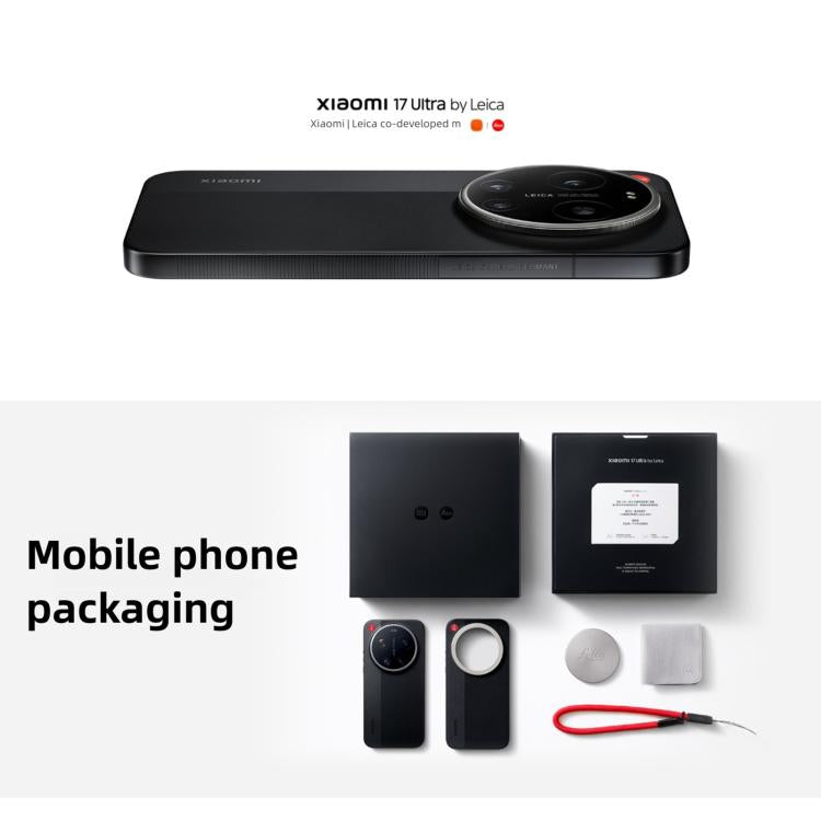 Xiaomi 17 Ultra Par Leica, 16 Go+512 Go, Empreinte Digitale Ultrasonique 3D, 6,9 pouces Xiaomi HyperOS 3 Snapdragon 8 Elite Gen 5 Octa Core, NFC, Réseau : 5G, Par Leica, 16 Go+512 Go