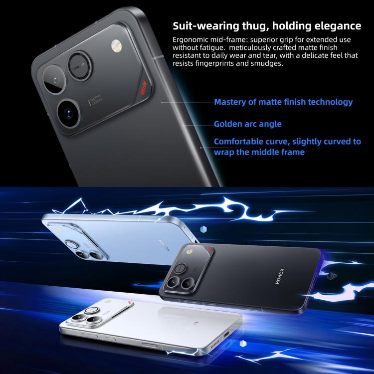 Honor WIN RT, 12 Go + 256 Go, empreinte digitale ultrasonique 3D, batterie 10000 mAh, MagicOS 10.0 / Android 16 Snapdragon 8 Elite Octa Core 6,83 pouces, Réseau : 5G, NFC, OTG, 12 Go + 256 Go