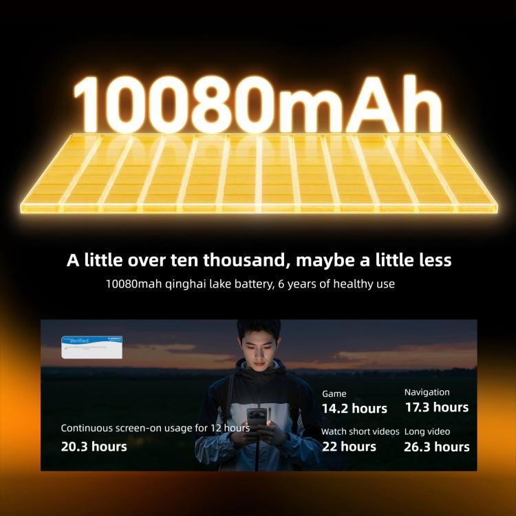Honor Power2, 12 Go + 256 Go, batterie 10080 mAh, MagicOS 10.0 / Android 16 de 6,79 pouces, processeur octa-core Dimensity 8500 Elite, Réseau : 5G, NFC, OTG, 12 Go + 256 Go