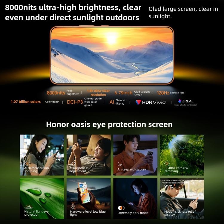 Honor Power2, 12 Go + 512 Go, batterie 10080 mAh, MagicOS 10.0 / Android 16 de 6,79 pouces, Dimensity 8500 Elite Octa Core, Réseau : 5G, NFC, OTG, 12 Go + 512 Go