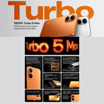 Xiaomi REDMI Turbo 5 Max, 12 Go + 256 Go, écran 6,83 pouces Xiaomi HyperOS 3 Dimensity 9500s Octa Core, NFC, réseau : 5G, 12 Go + 256 Go
