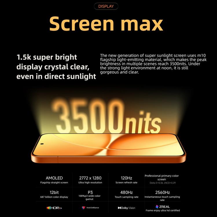 Xiaomi REDMI Turbo 5 Max, 12 Go+512 Go, 6,83 pouces Xiaomi HyperOS 3 Dimensity 9500s Octa Core, NFC, Réseau : 5G, 12 Go+512 Go