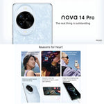 Huawei nova 14 Pro, 12 Go + 512 Go, lecteur d'empreintes digitales latéral, écran 6,78 pouces, HarmonyOS 5.0, NFC, OTG, non compatible avec Google Play, 12 Go + 512 Go, nova 14 Pro, 12 Go + 512 Go