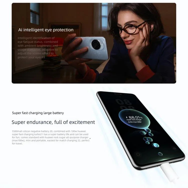 Huawei nova 14 Pro, 12 Go + 512 Go, lecteur d'empreintes digitales latéral, écran 6,78 pouces, HarmonyOS 5.0, NFC, OTG, non compatible avec Google Play, 12 Go + 512 Go, nova 14 Pro, 12 Go + 512 Go