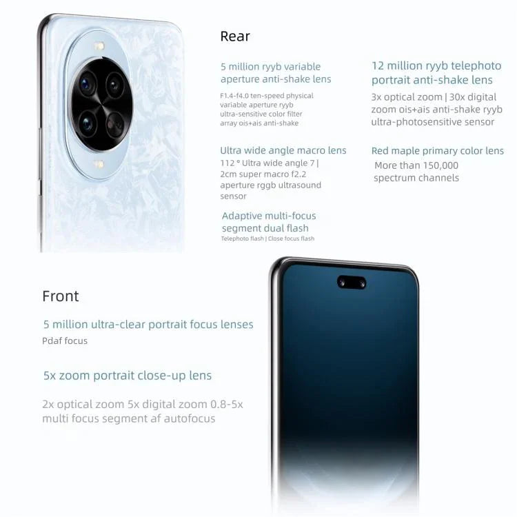 Huawei nova 14 Pro, 12 Go + 512 Go, lecteur d'empreintes digitales latéral, écran 6,78 pouces, HarmonyOS 5.0, NFC, OTG, non compatible avec Google Play, 12 Go + 512 Go, nova 14 Pro, 12 Go + 512 Go