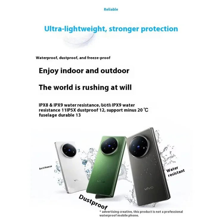 vivo X Fold5, 12 Go + 256 Go, Android 15 OriginOS 5 de 8,03 pouces + 6,53 pouces, Snapdragon 8 Gen 3 Octa Core, OTG, NFC, Réseau : 5G, 12 Go + 256 Go