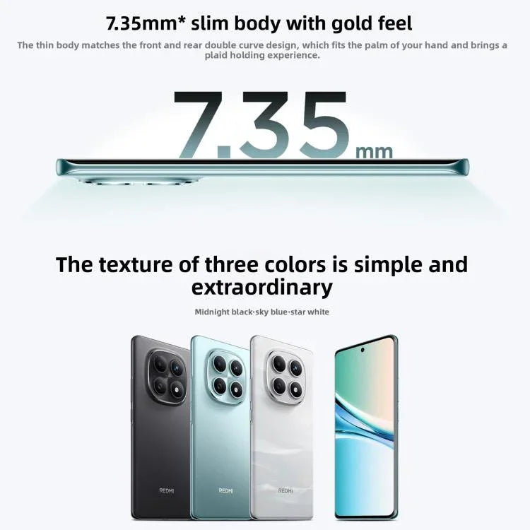 Xiaomi Redmi Note 15 5G, 8 Go+128 Go, 6,77 pouces Xiaomi HyperOS 2 Snapdragon 6 Gen 3 Octa Core, Réseau : 5G, 8 Go+128 Go