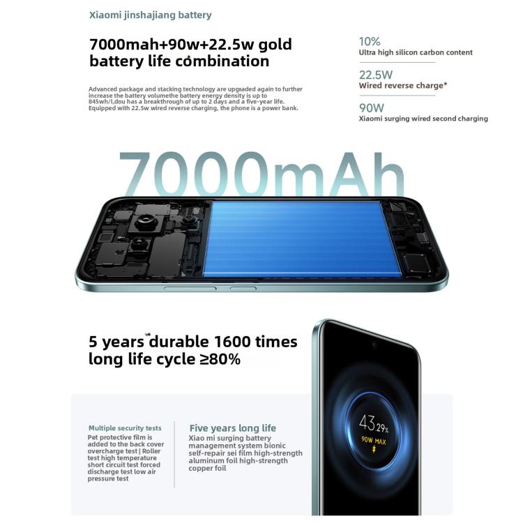 Xiaomi Redmi Note 15 Pro+ 5G, 12 Go + 256 Go, 6,83 pouces Xiaomi HyperOS 2 Snapdragon 7s Gen 4 Octa Core, Réseau : 5G, NFC, 12 Go + 256 Go