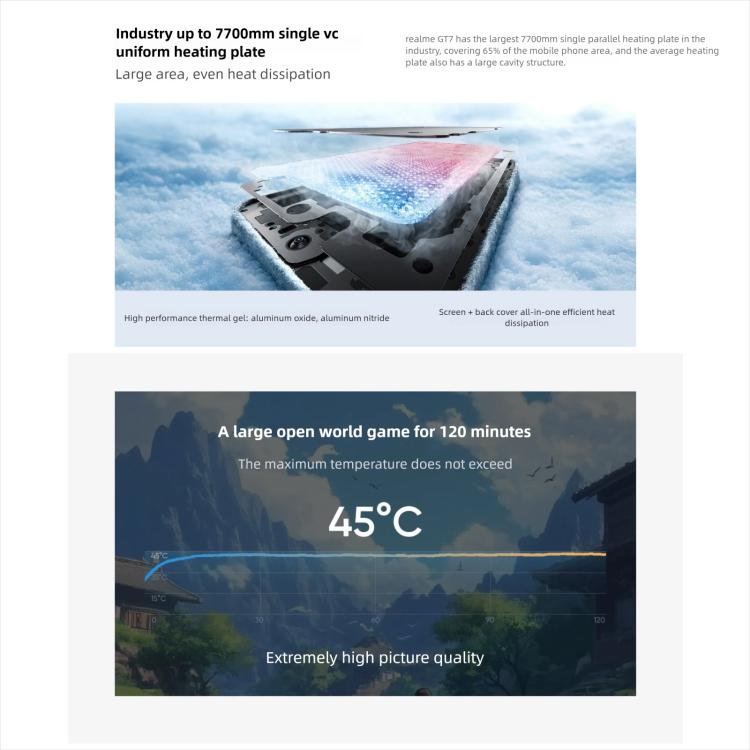 Realme GT7, 12 Go + 256 Go, Android 15 / Realme UI 6.0 de 6,8 pouces, MediaTek Dimensity 9400+ Octa Core, NFC, Réseau : 5G, Prise en charge de Google Play, 12 Go + 512 Go