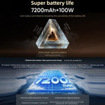 Realme GT7, 12 Go + 256 Go, Android 15 / Realme UI 6.0 de 6,8 pouces, MediaTek Dimensity 9400+ Octa Core, NFC, Réseau : 5G, Prise en charge de Google Play, 12 Go + 512 Go