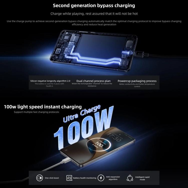 Realme GT7, 16 Go+512 Go, Android 15 de 6,8 pouces / Realme UI 6.0 MediaTek Dimensity 9400+ Octa Core, NFC, Réseau : 5G, Compatible Google Play, 16 Go+512 Go